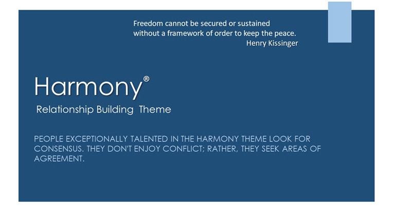Harmony Relationship Building Theme